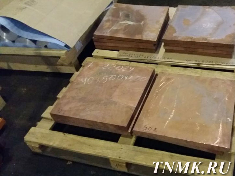 Плита бронзовая 100х600х1500 мм БРОЦС купить в Воронеже